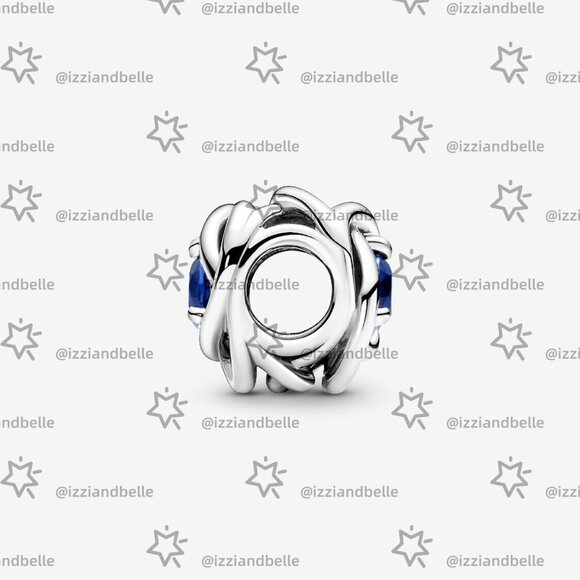 Pandora September Blue Eternity Circle Charm - Picture 3 of 5